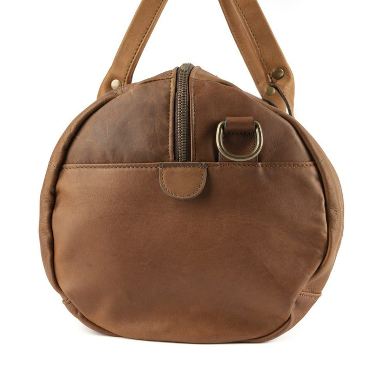 Moore & Giles Reclaimed Leather Duffel in Heirloom Oak
