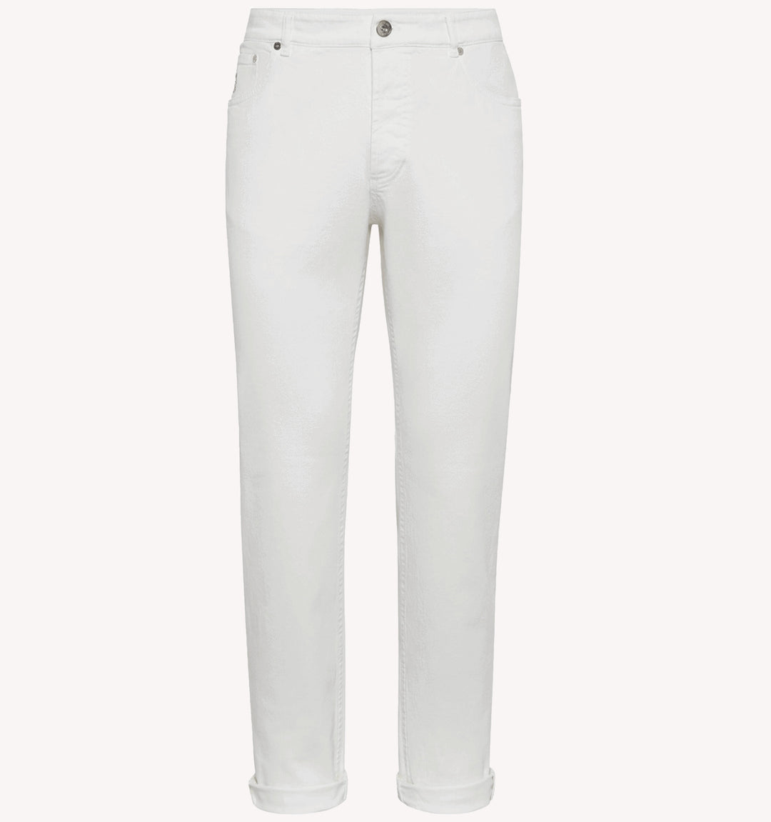Brunello Cucinelli 5-Pocket Jeans in Snow