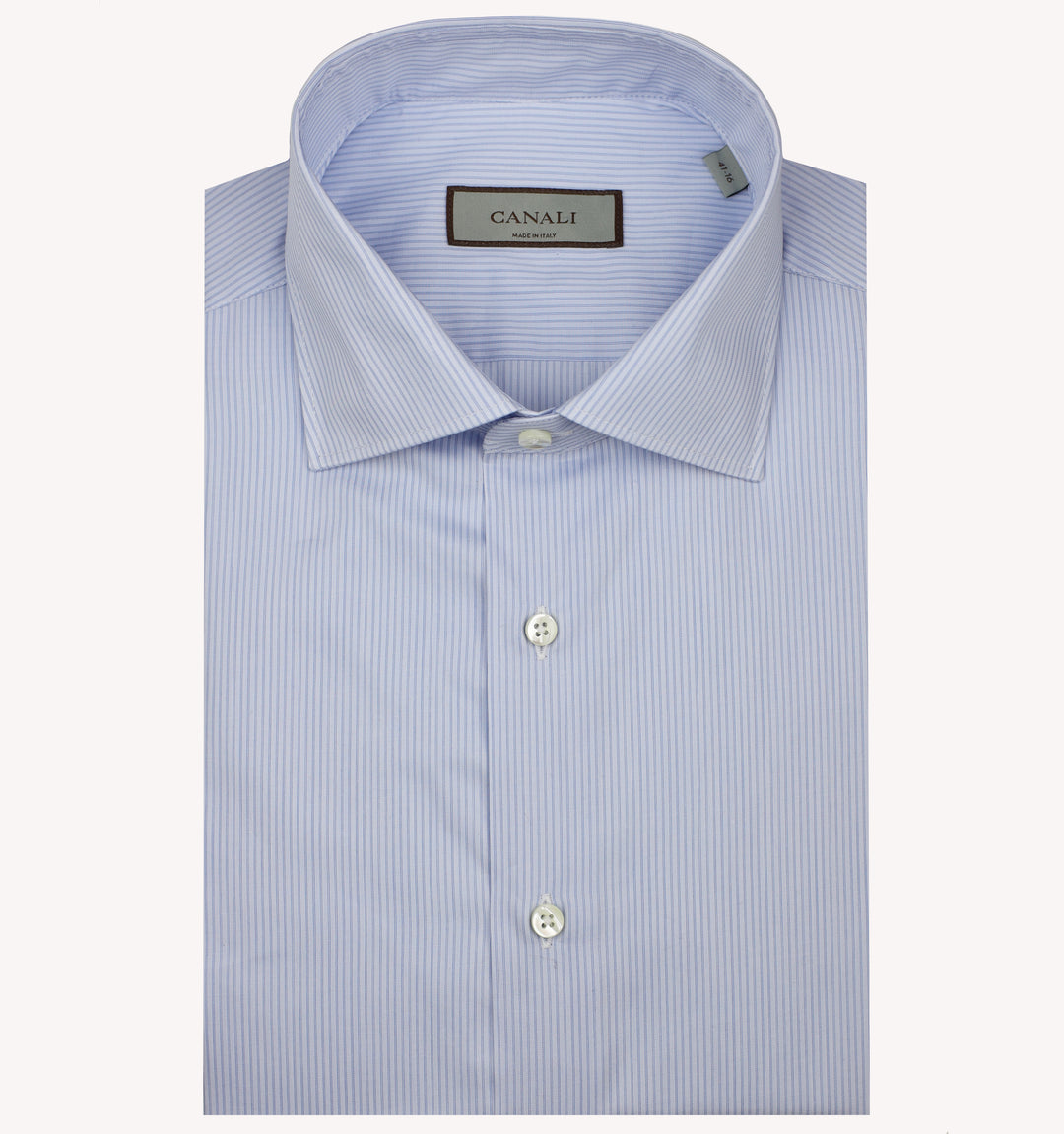 Canali Stripe Dress Shirt in Blue