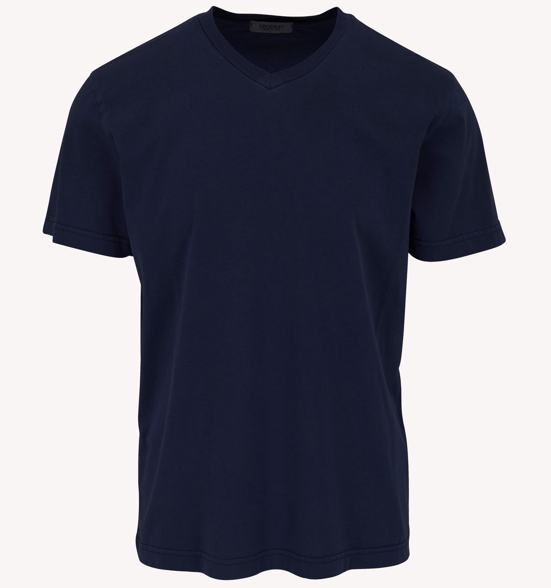 Crossley V-Neck T-Shirt in Navy Blue