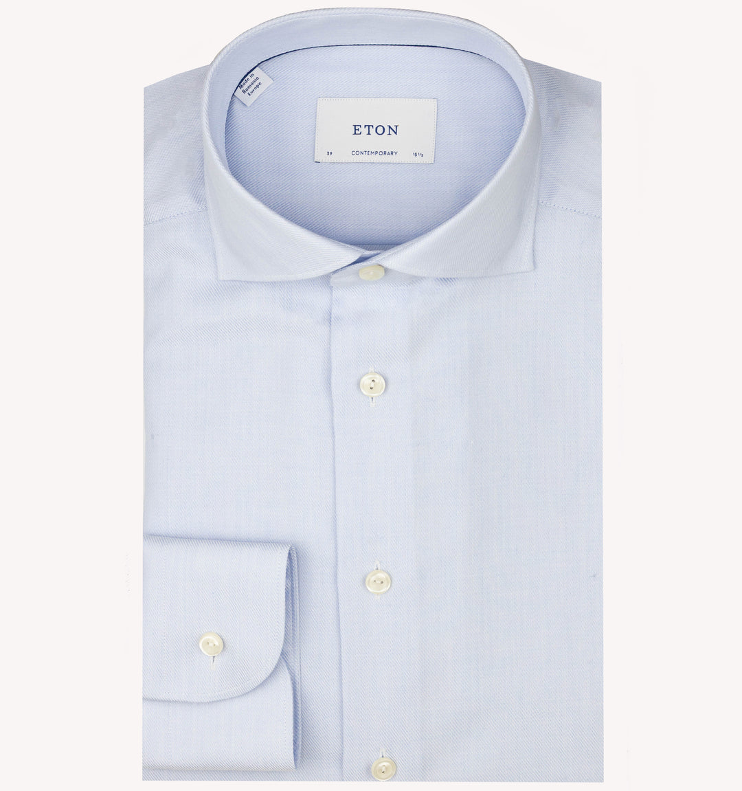 Eton Calvary Twill Dress Shirt in Blue