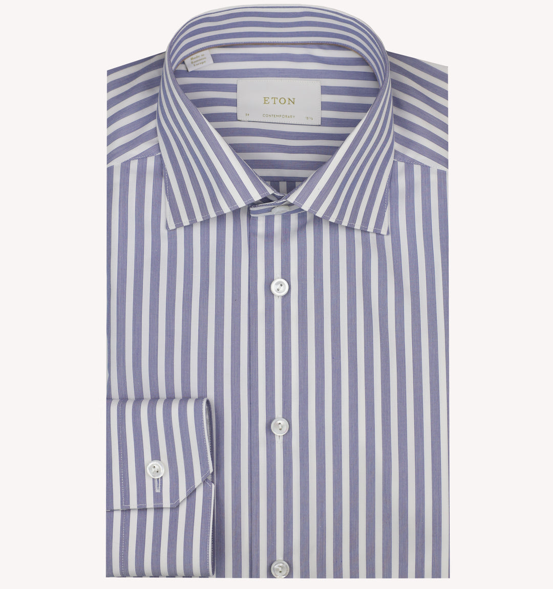 Eton Stripe Dress Shirt in Blue White
