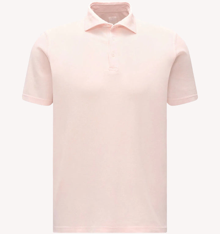 Fedeli Piqué Polo in Light Pink