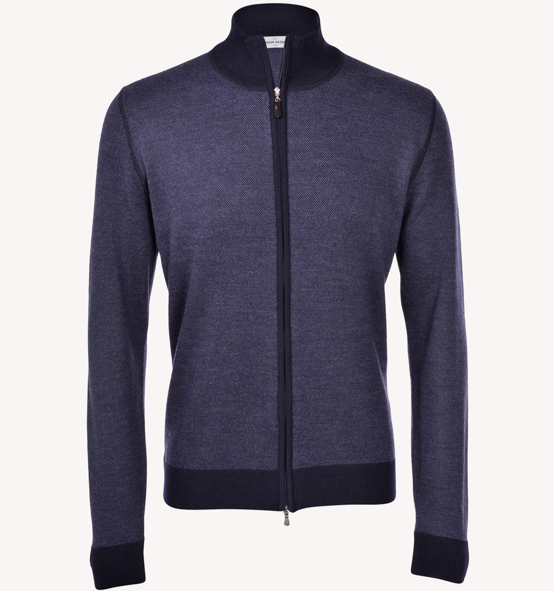 Gran Sasso Full Zip in Navy