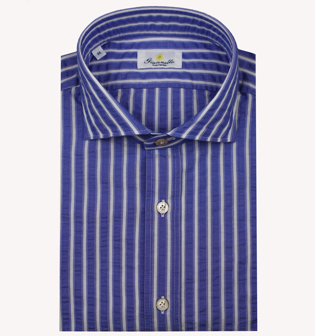 Giannetto Stripe Sport Shirt in Blue White