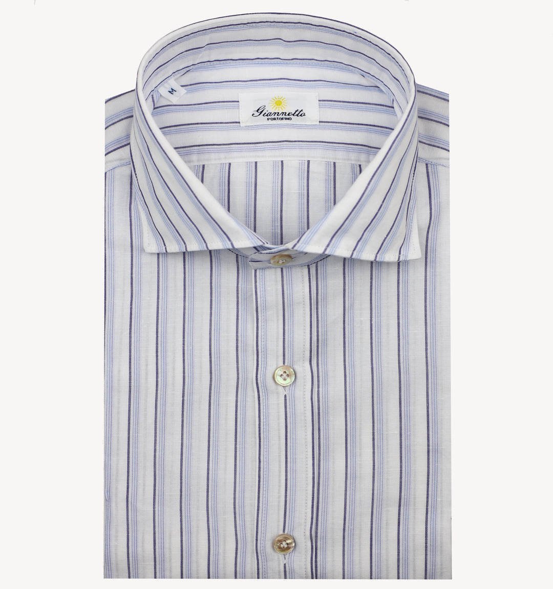 Giannetto Stripe Sport Shirt in Navy White