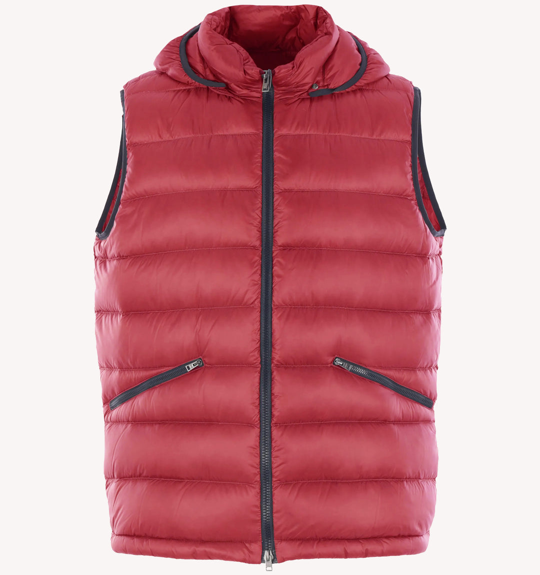 Herno Vest in Bright Bordeaux