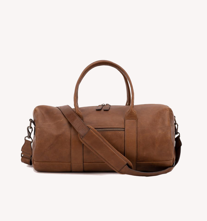 Moore & Giles Reclaimed Leather Duffel in Heirloom Oak