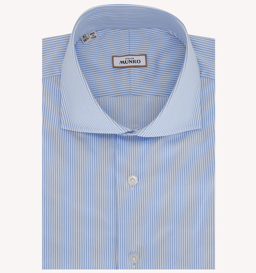 Munro Stripe Dress Shirt in Blue