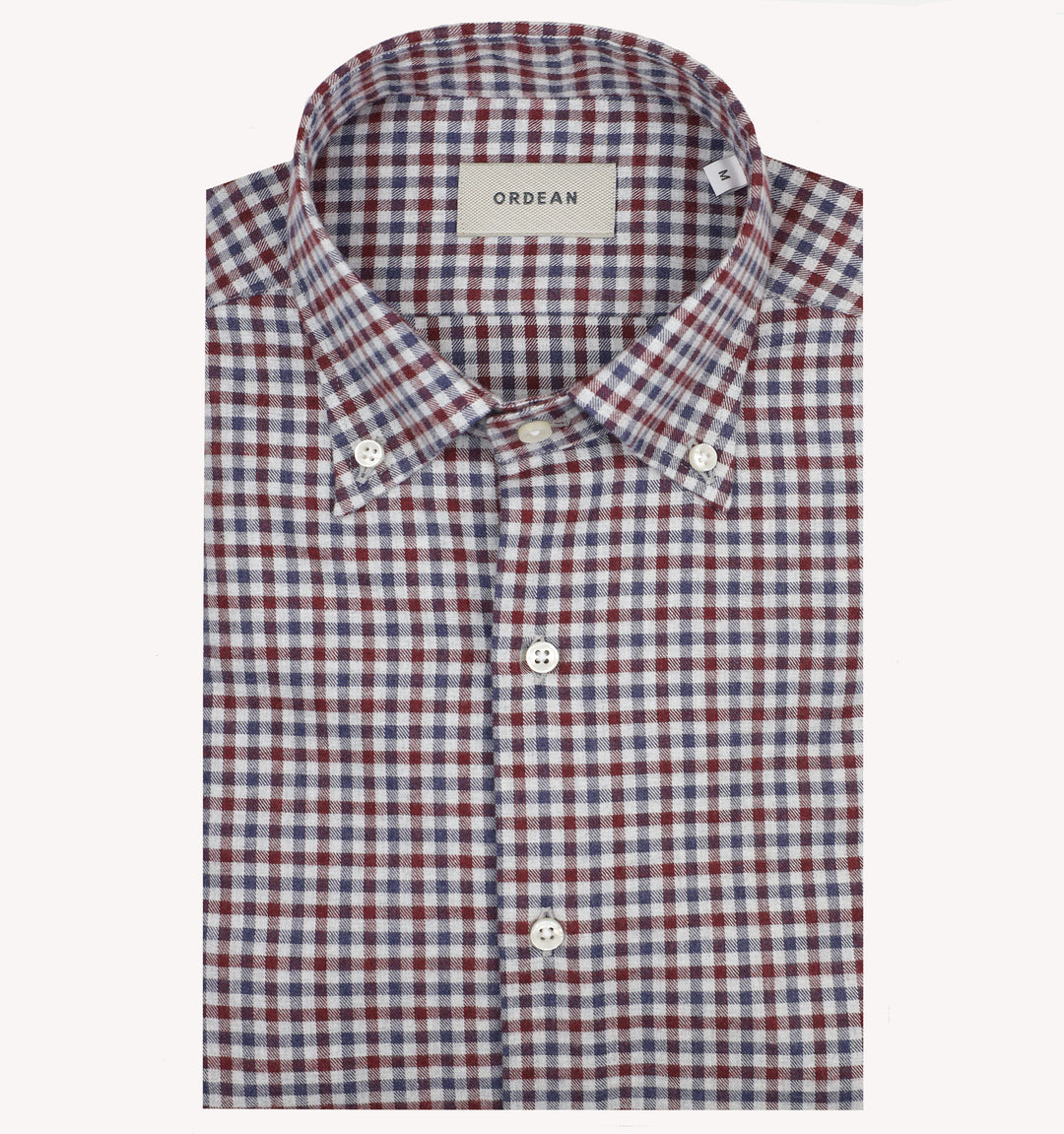Ordean Check Sport Shirt in Red Navy