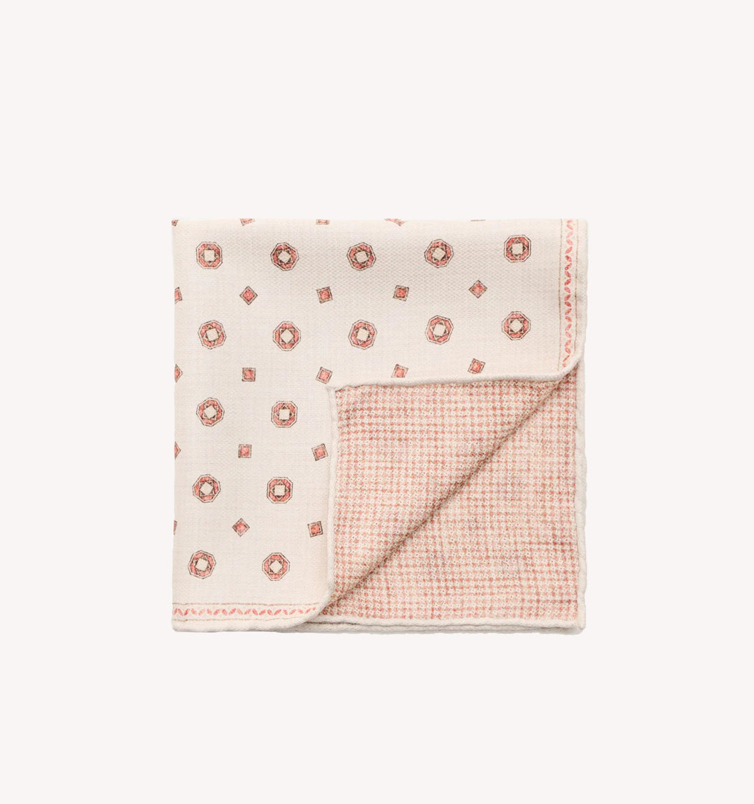 Brunello Cucinelli Dotted Pocket Square in Burro Arancione