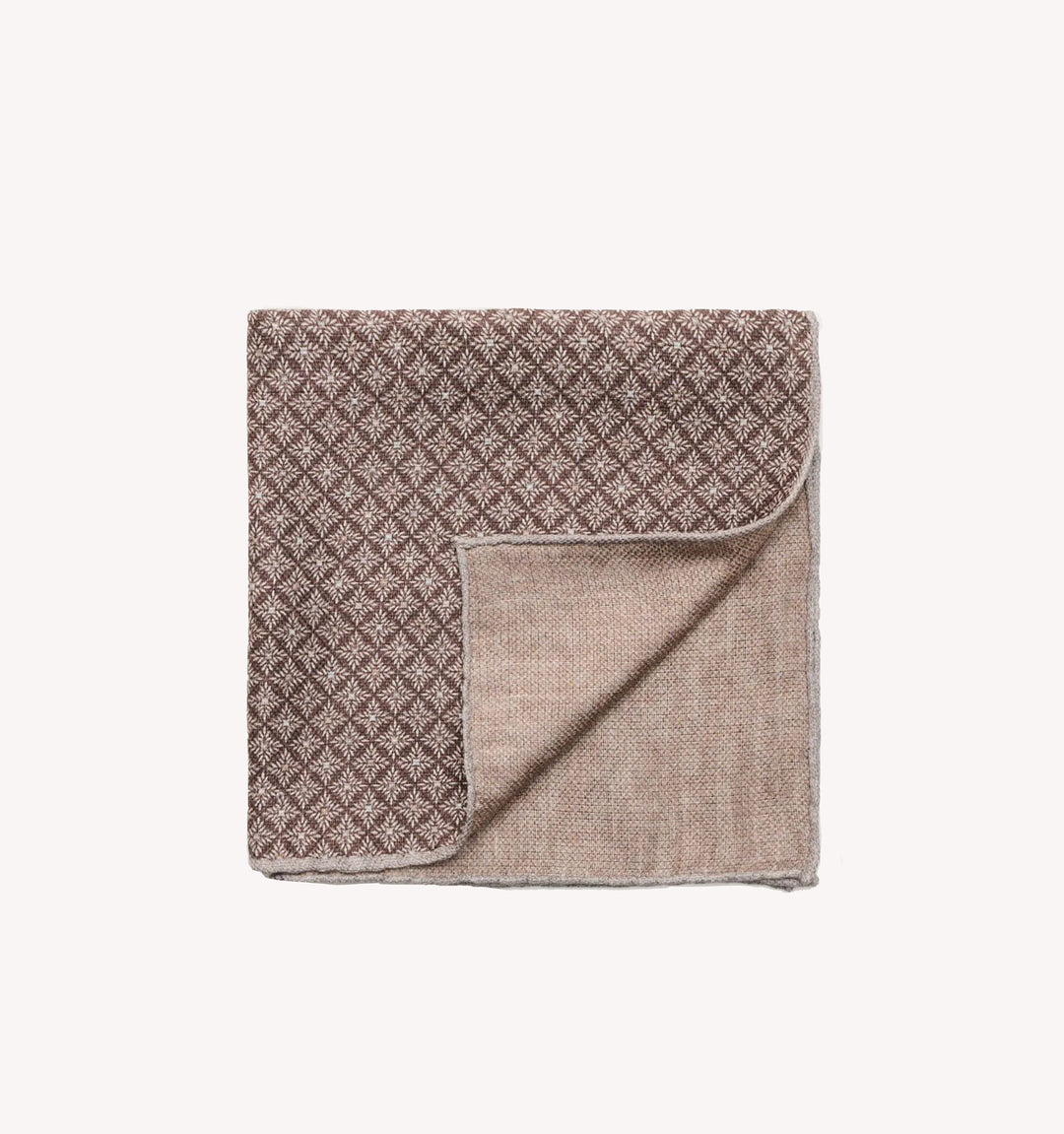 Brunello Cucinelli Star Pocket Square in Caffe Panama