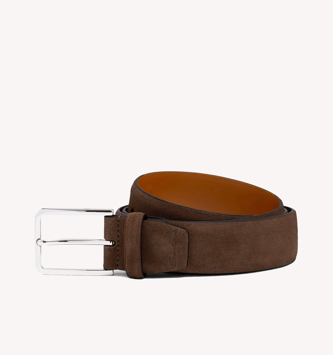 Santoni Adjustable Belt in Dark Brown