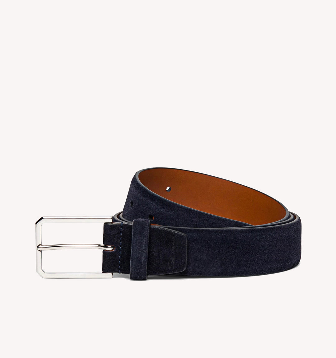 Santoni Adjustable Belt in Navy Blue