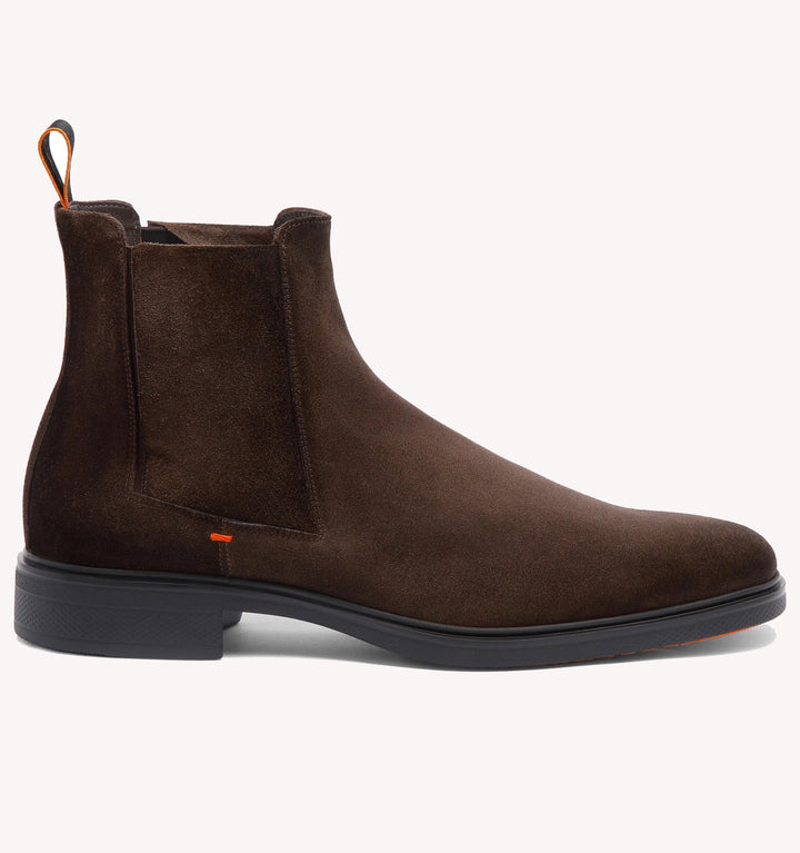 Santoni Easy Chelsea Boots in Dark Brown