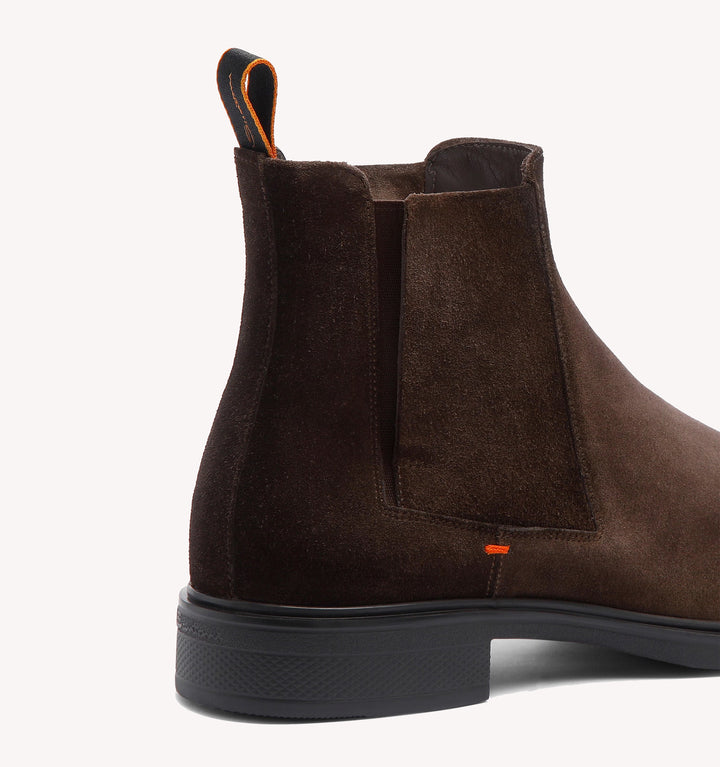 Santoni Easy Chelsea Boots in Dark Brown
