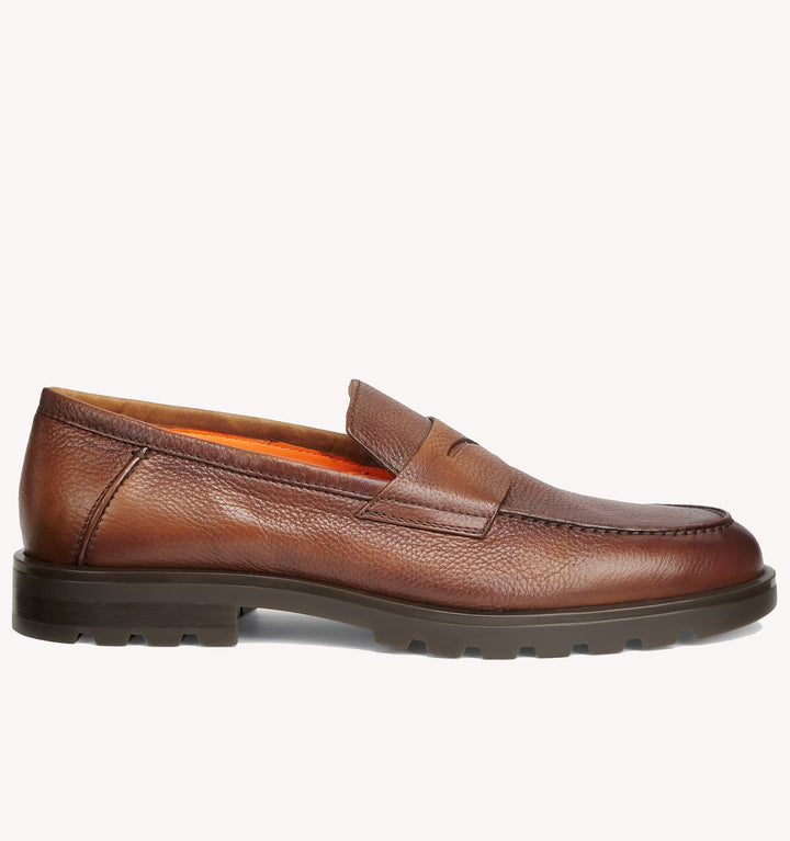 Santoni Rock Loafer in Dark Brown