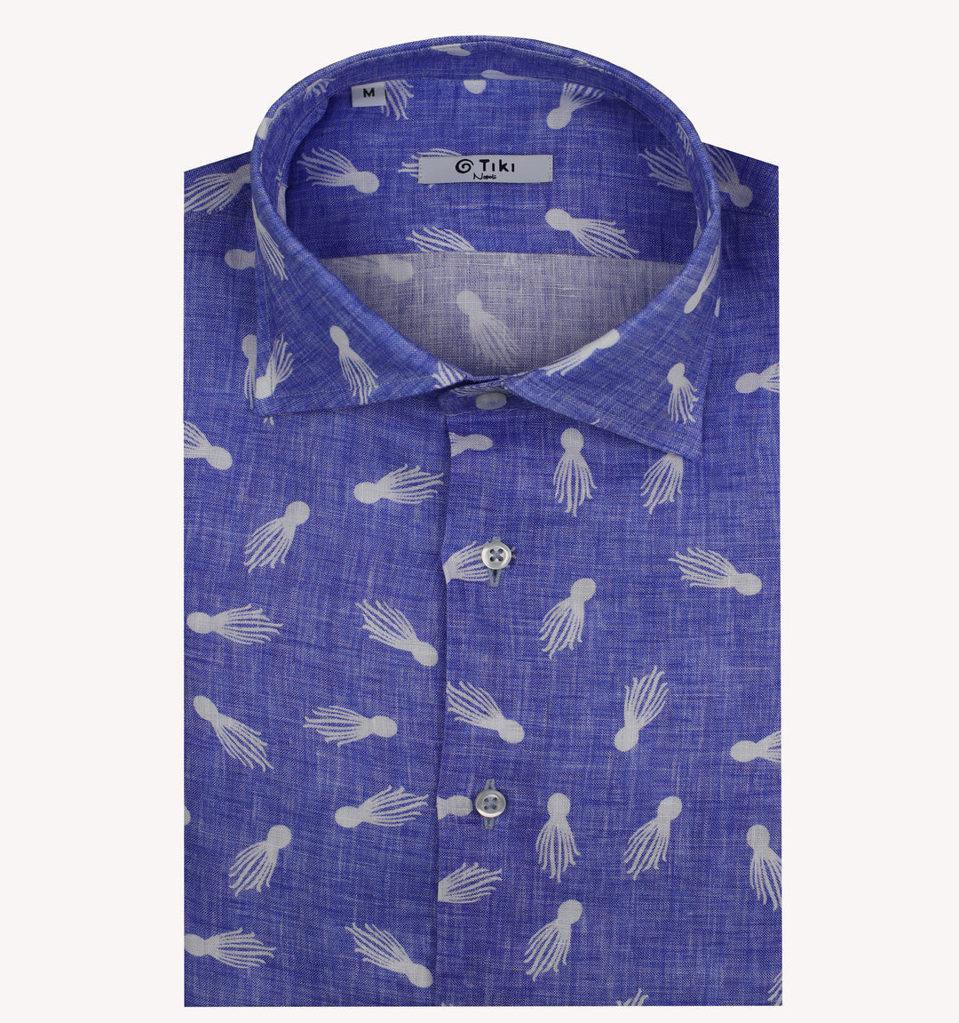 Tiki Squid Sport Shirt in Blue