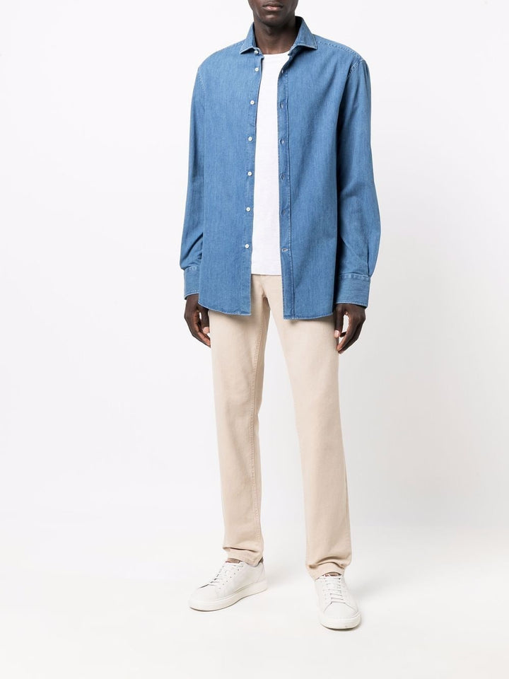 Brunello Cucinelli Denim Sport Shirt in Blue