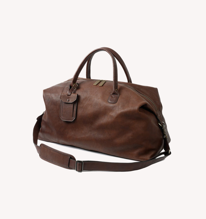 Moore & Giles Benedict Weekend Bag in Seven Hills Chocolate