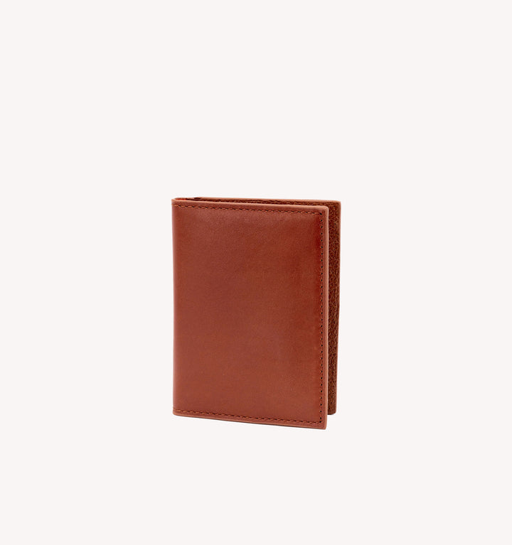 Martin Dingman Edward Glazed Wallet in Saddle Tan