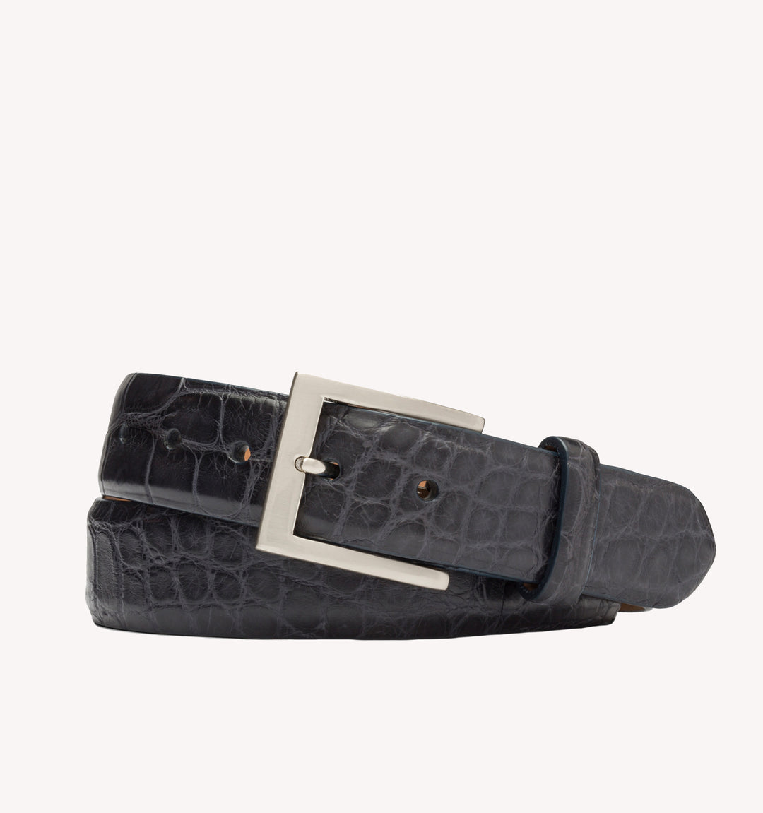 W. Kleinberg Matte Alligator Belt in Black