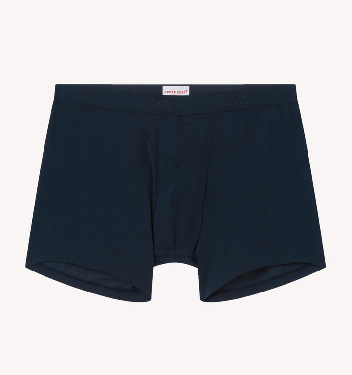 Derek Rose Jack Pima Cotton Trunks in Navy