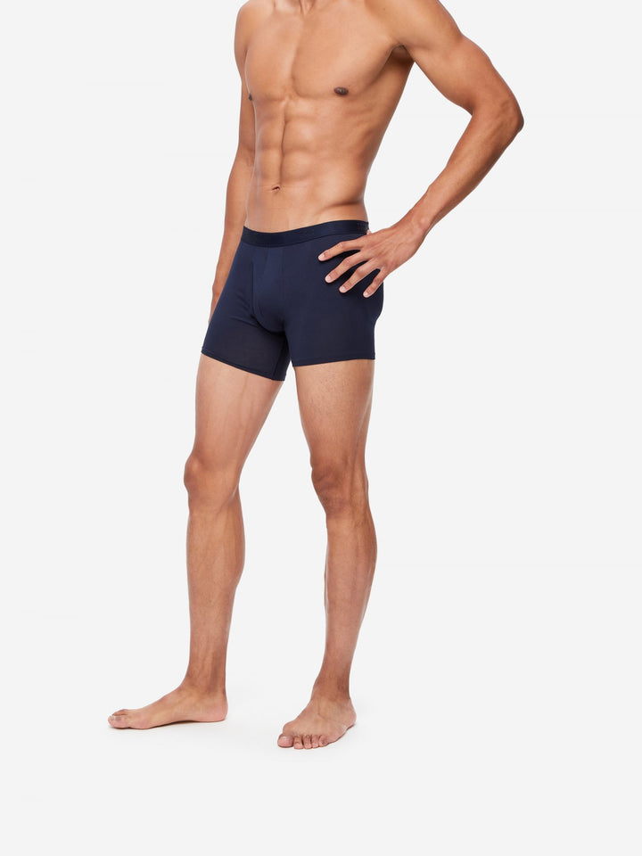 Derek Rose Jack Pima Cotton Trunks in Navy
