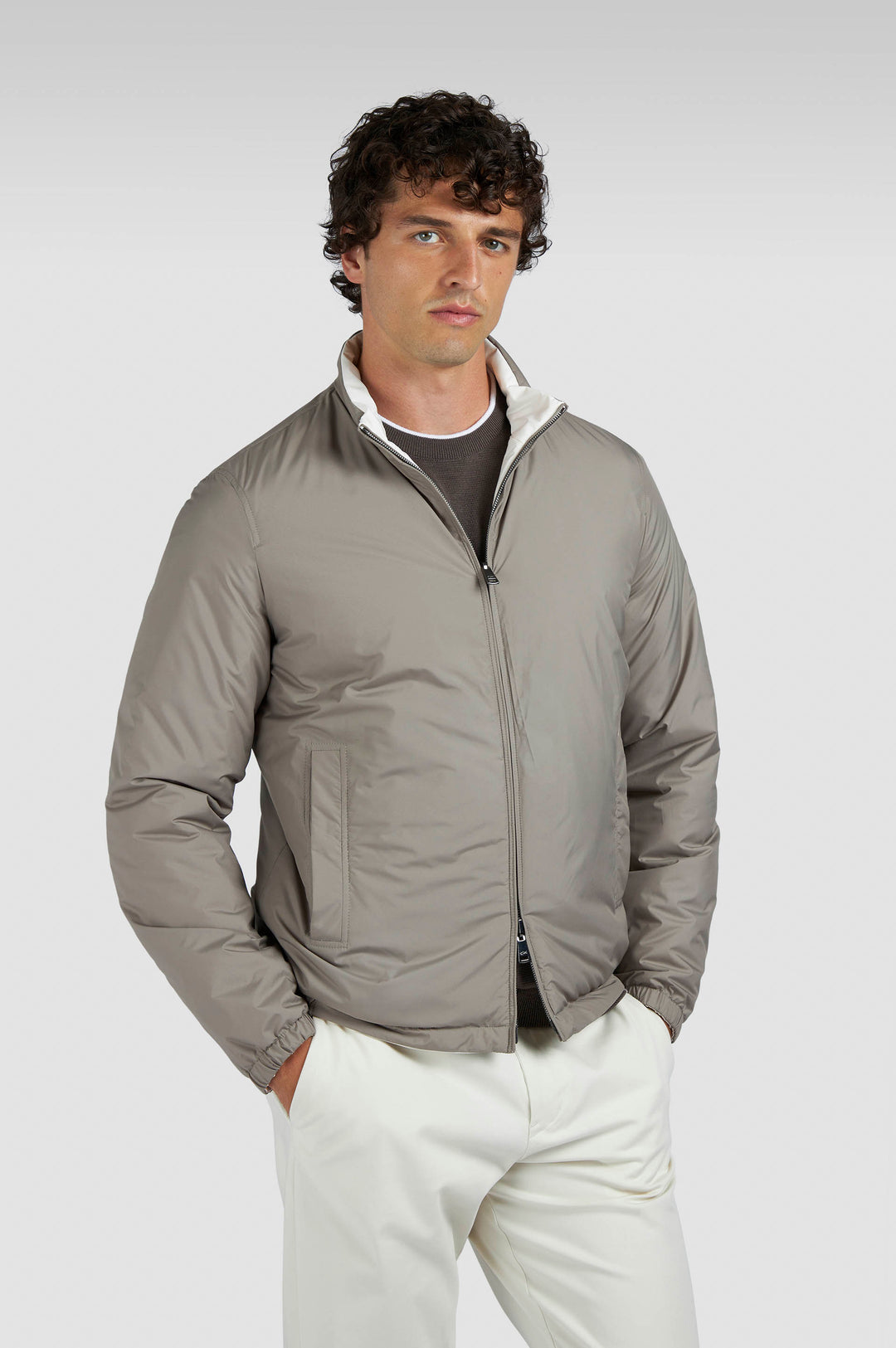 Paul & Shark Typhoon Platinum Reversible Jacket in Beige Medium Taupe