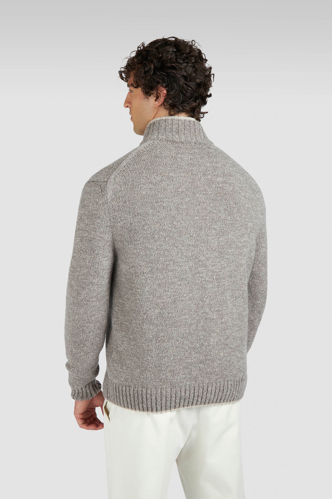 Paul & Shark Half Zip Sweater in Moonbeam Fungi