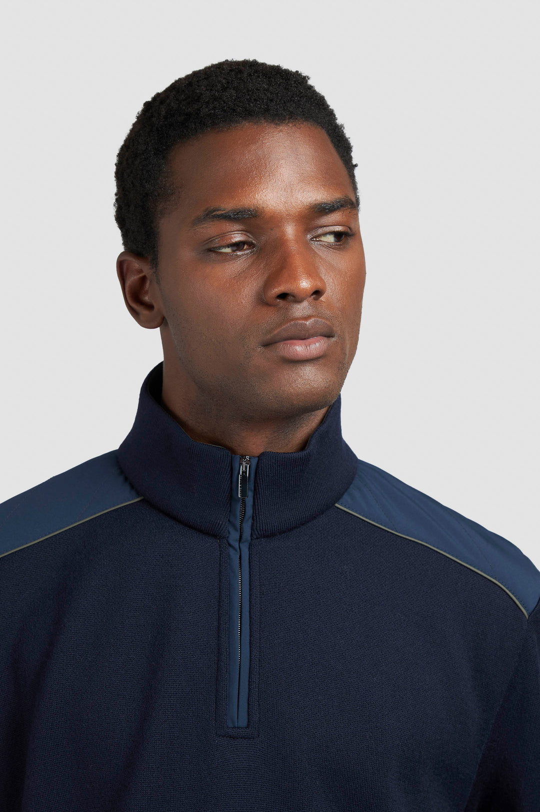 Paul & Shark Soft Cool Touch Half Zip Sweater in Navy