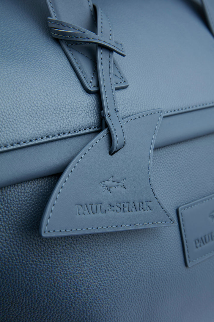 Paul & Shark Tumbled Leather Holdall in Blue