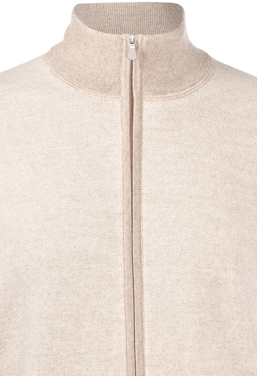 Gran Sasso Full Zip in Taupe