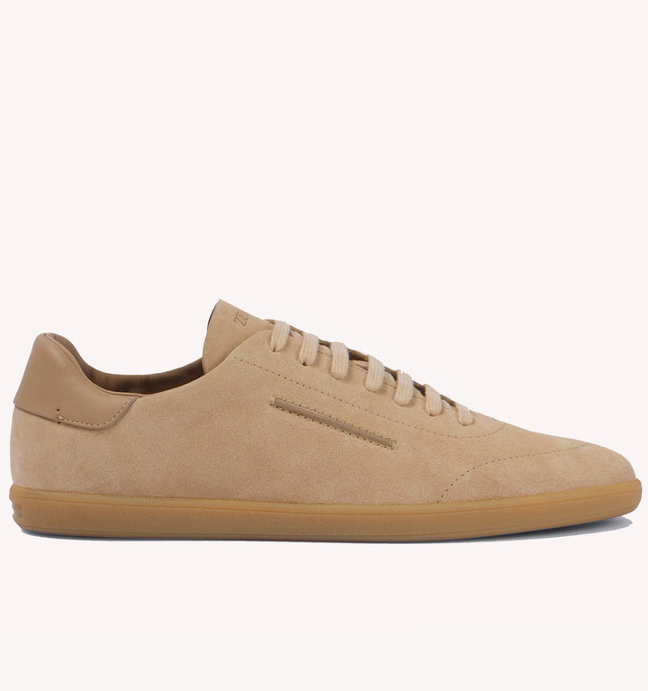 Zegna 232 Suede Sneaker in Camel