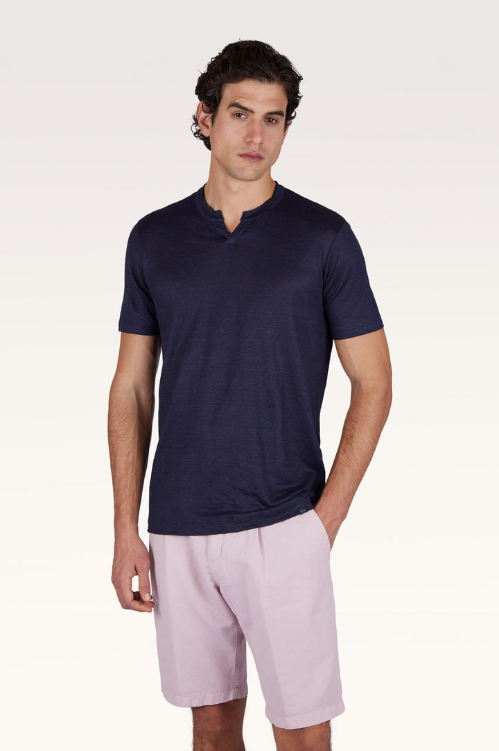Paul & Shark Open Collar T-shirt in Blue