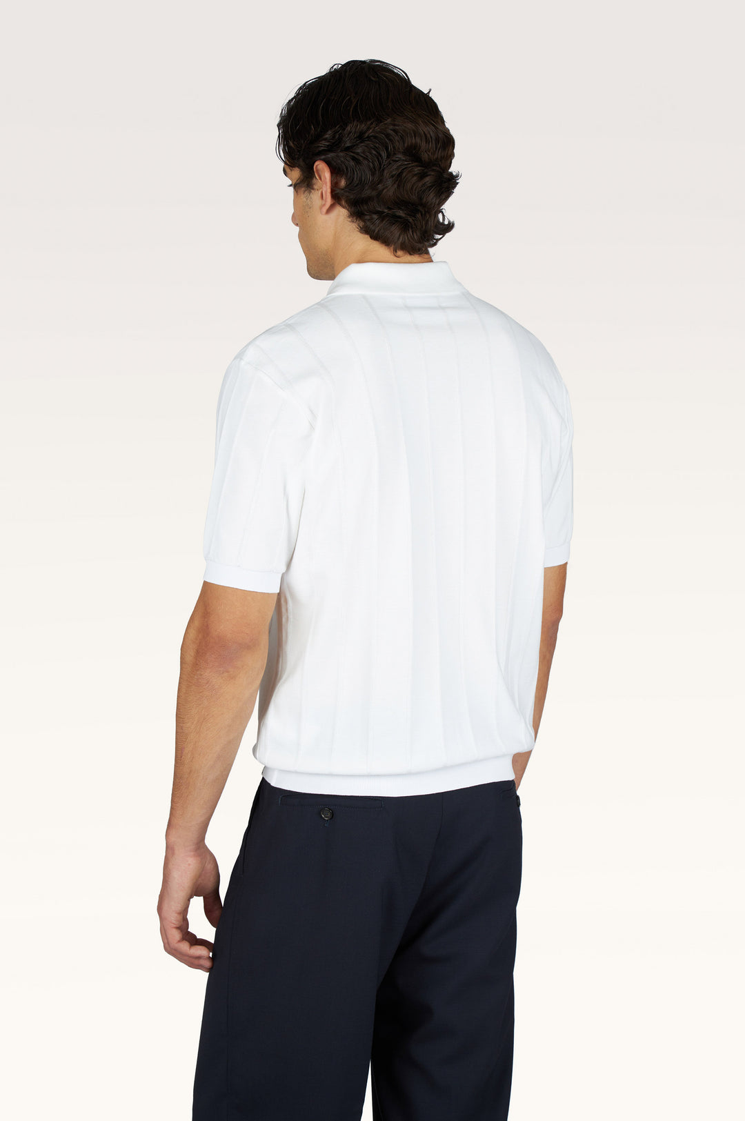 Paul & Shark Stripe Polo in Blanc de Blanc