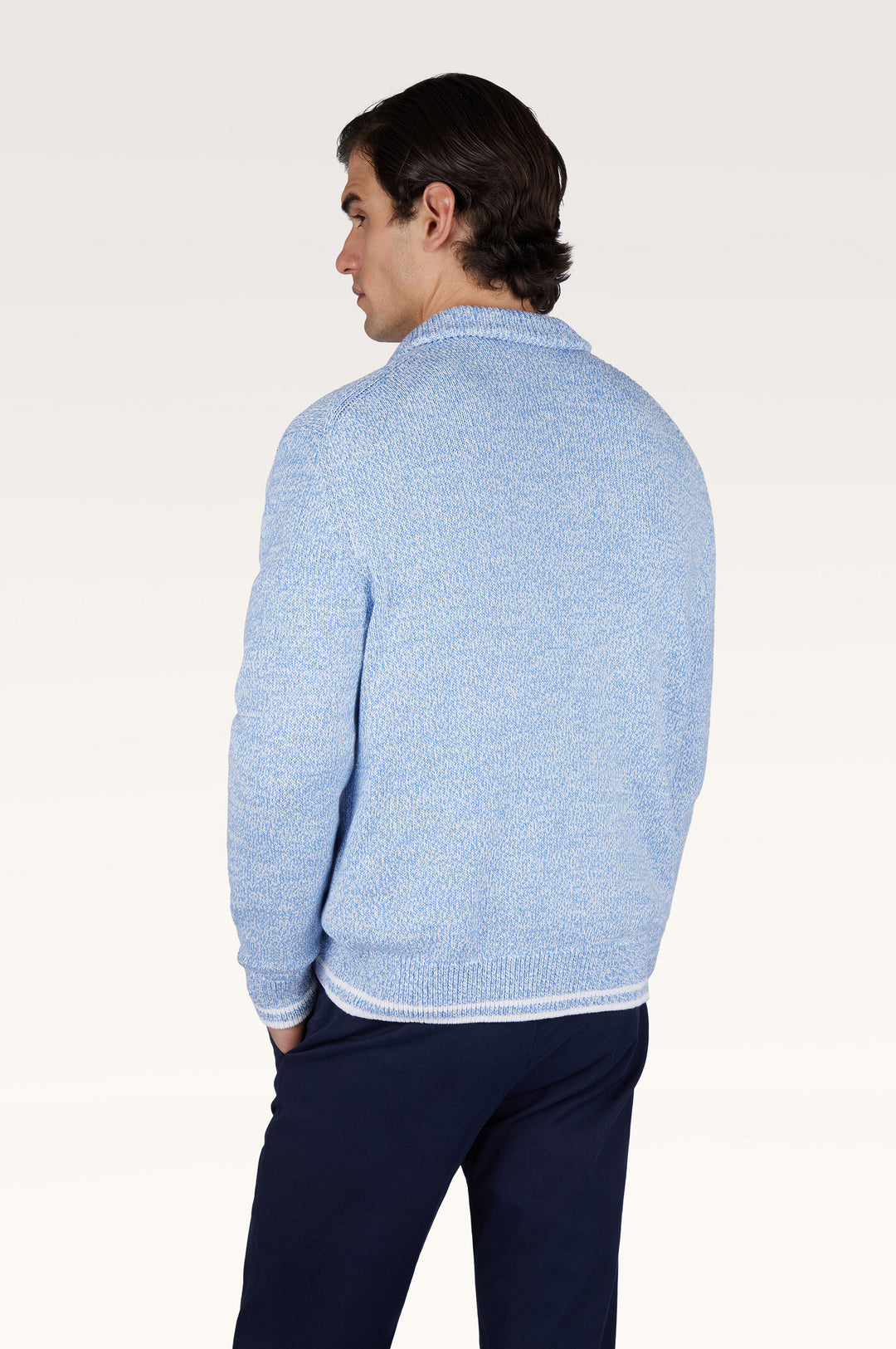 Paul & Shark Sweater in Bright White Blissful Blue
