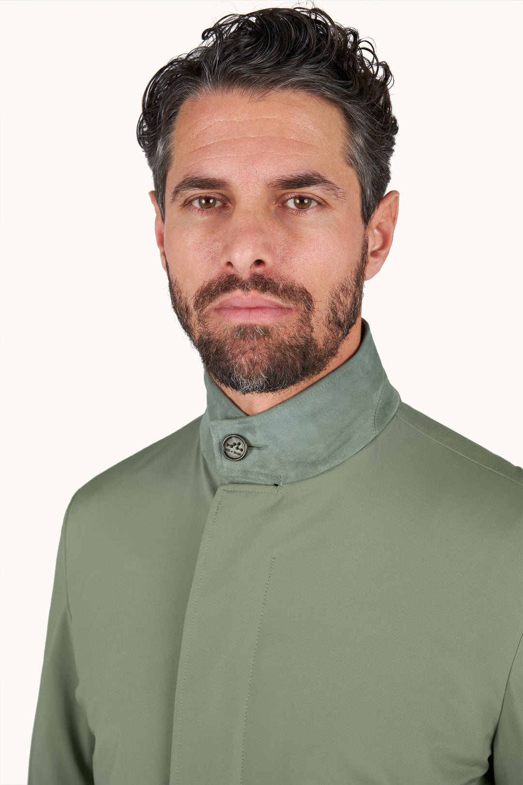 Paul & Shark Typhoon Platinum Car Coat in Agave Green