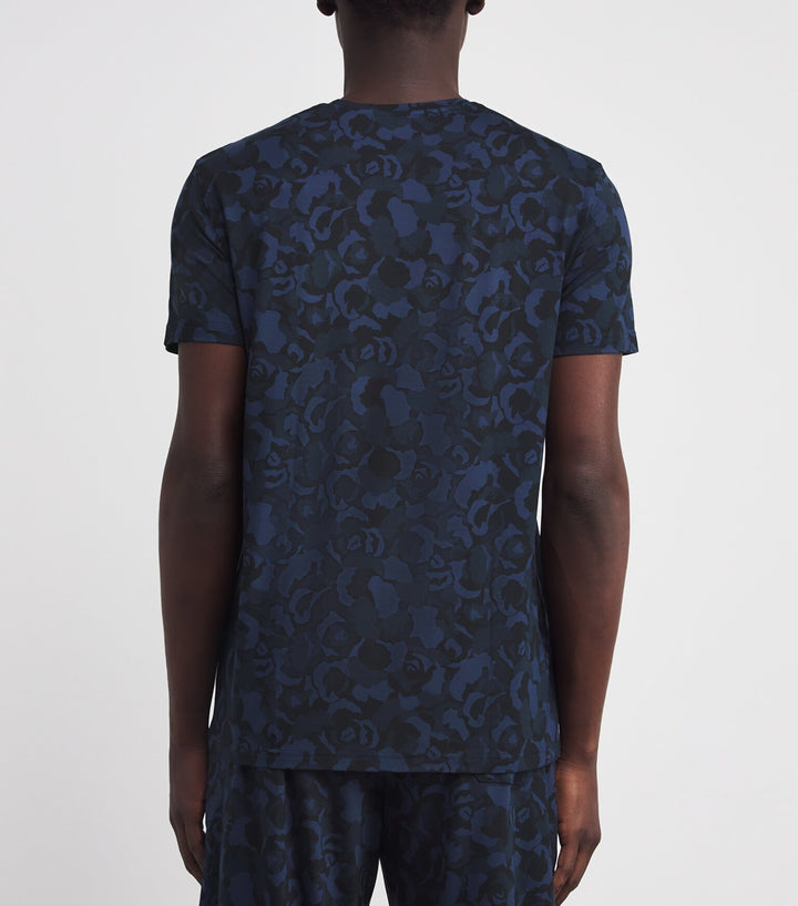 Derek Rose London T-Shirt in Navy Floral Camo