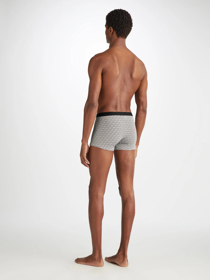 Derek Rose Geometric Trunks in Black White