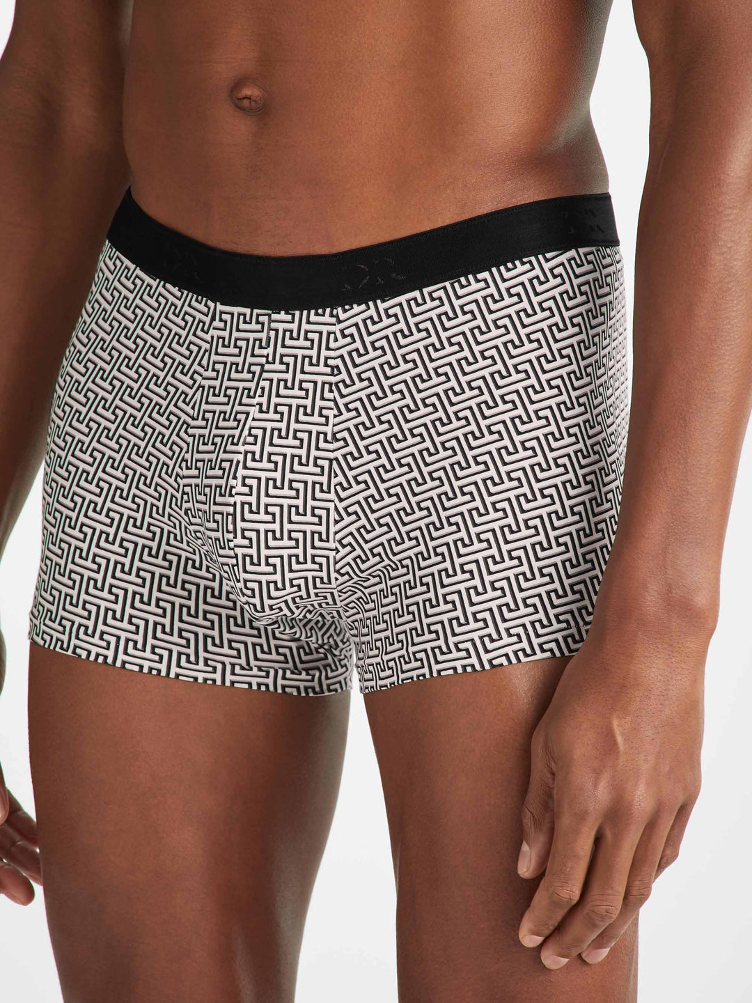 Derek Rose Geometric Trunks in Black White