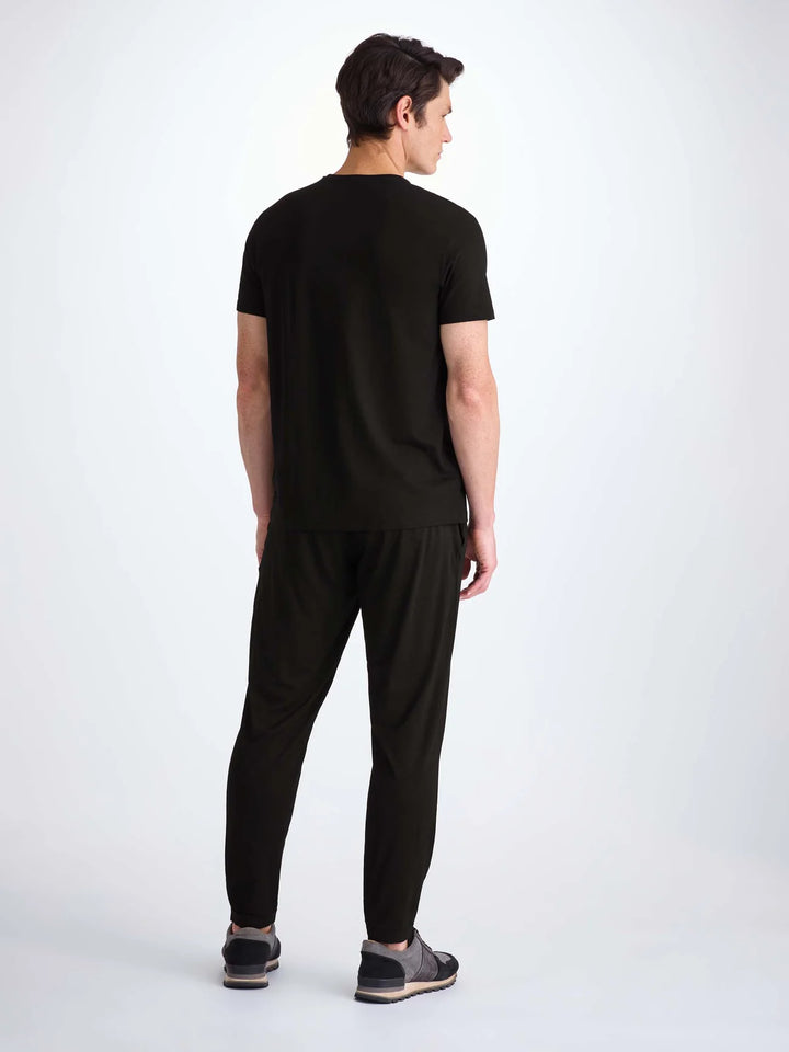Derek Rose Basel Track Pants in Black