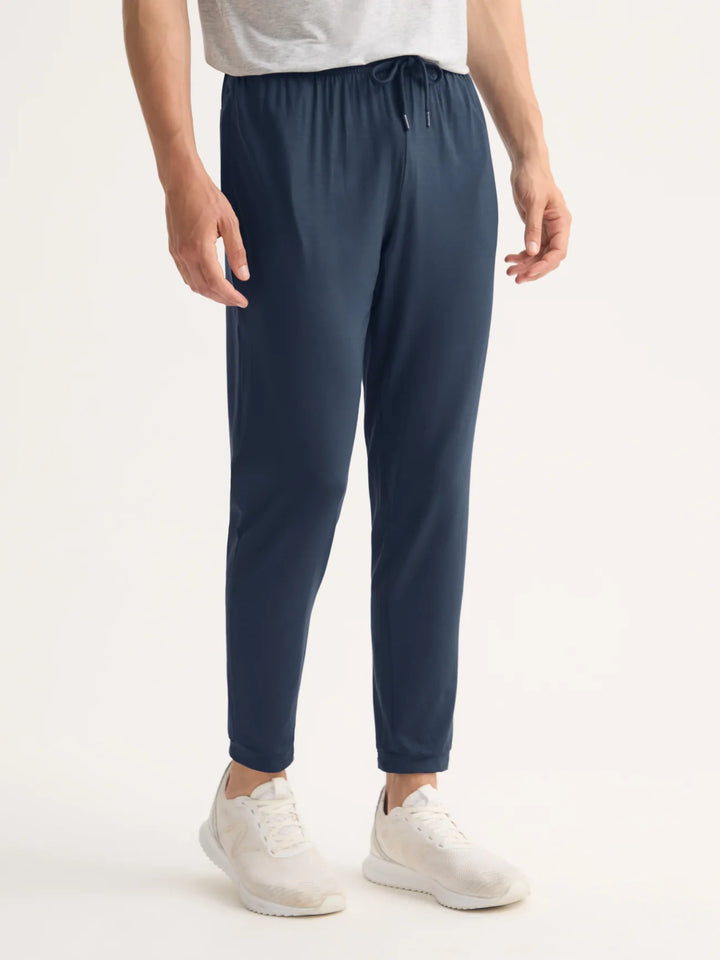 Derek Rose Basel Track Pants in Navy Blue