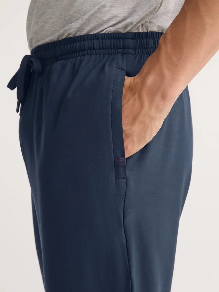Derek Rose Basel Track Pants in Navy Blue
