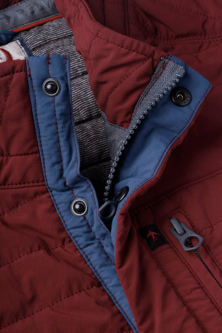 Relwen Windzip Vest in Burgundy