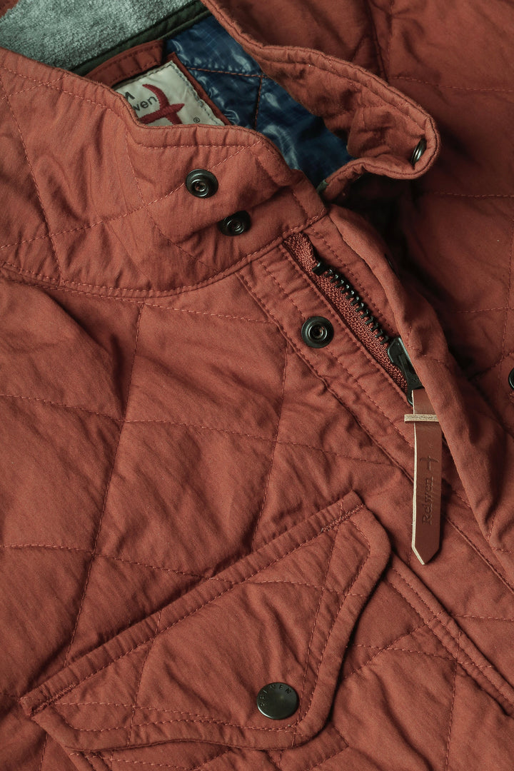 Relwen Quilted Tanker Jacket in Chestnut