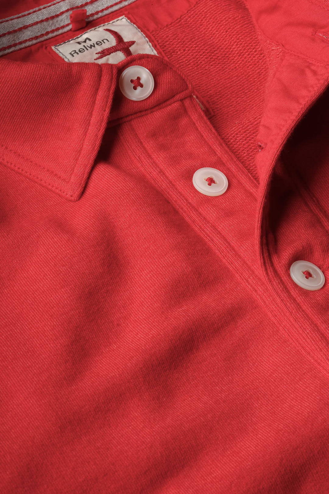 Relwen Loopback Polo in Red Heather