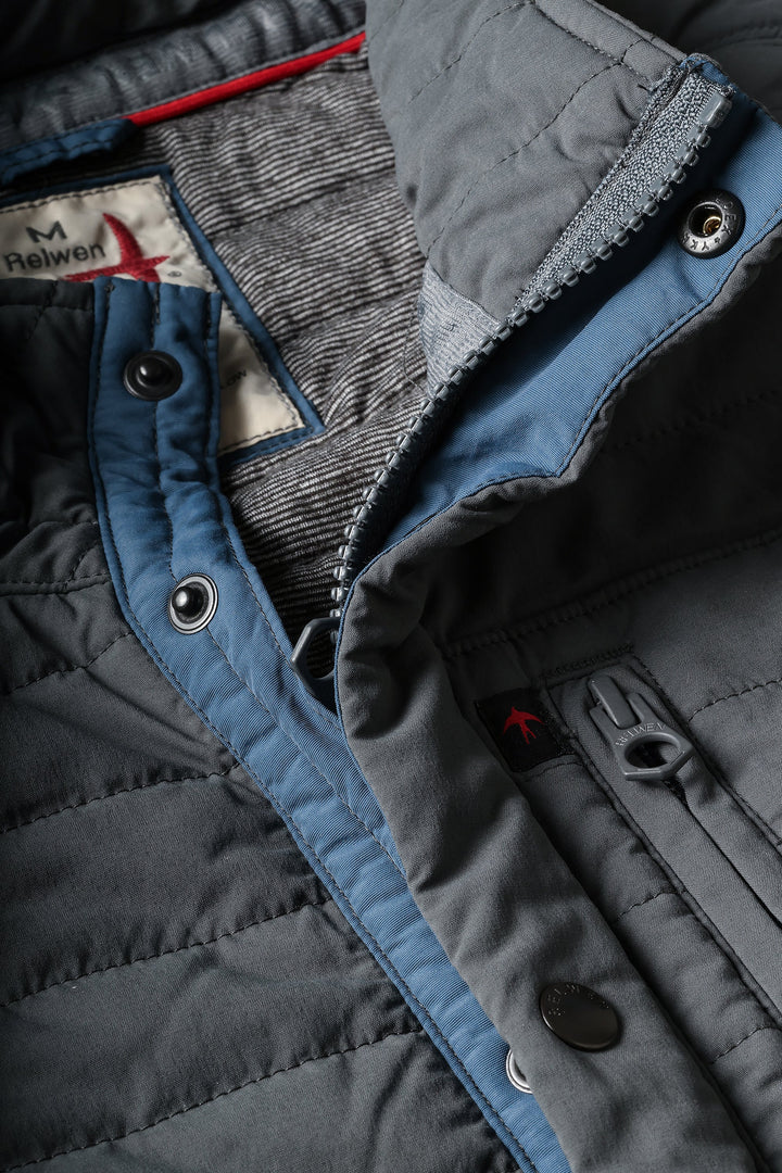 Relwen Windzip Vest in Charcoal
