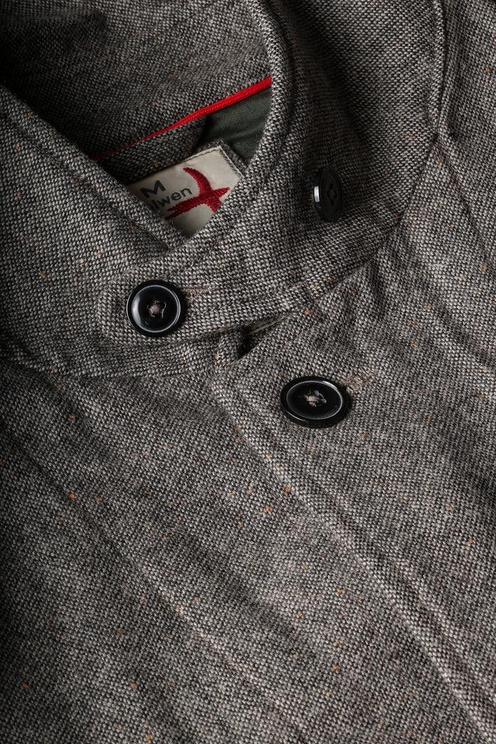 Relwen Heritage Trap Blazer in Light Charcoal Nep Tweed
