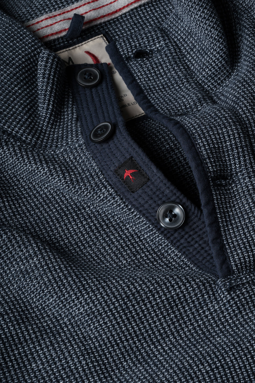 Relwen Bi Waffle Mock in Navy
